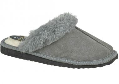 Παντόφλες γυναικείες | Δερμάτινες | Υφαντίδης | 330212 | Γκρι - Υφαντίδης - 